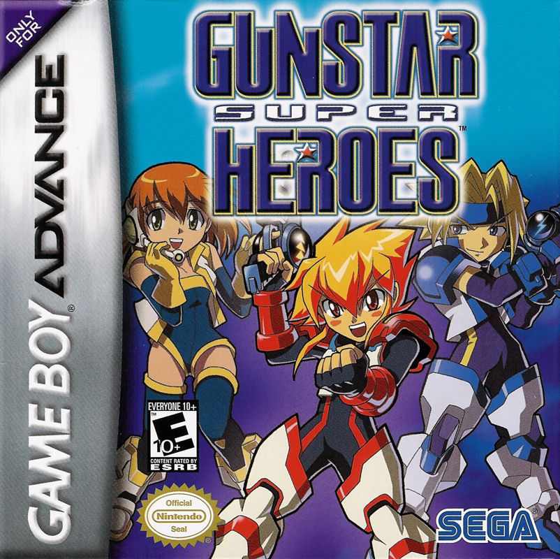 Gunstar Super Heroes box art for GameBoy Advance